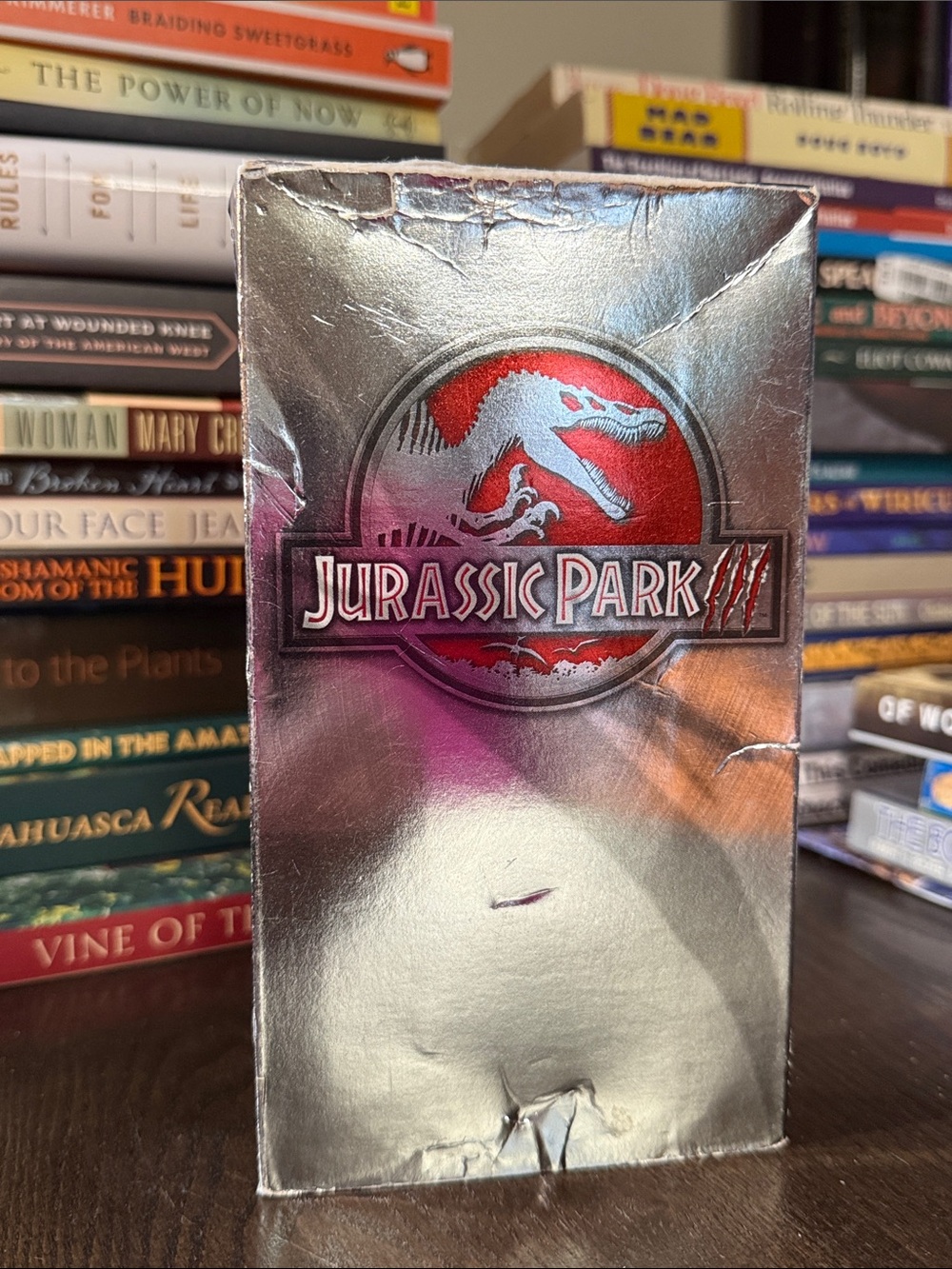 Vintage 2001 Jurassic Park III Silver Box VHS Tape Movie Jurassic Park - As Is